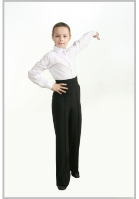 Boys Men's Ballroom trousers with a wide belt